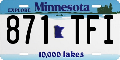 MN license plate 871TFI