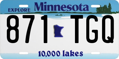 MN license plate 871TGQ