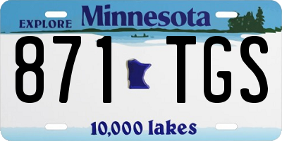 MN license plate 871TGS
