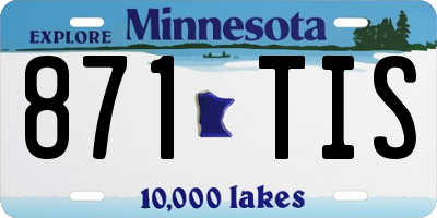 MN license plate 871TIS