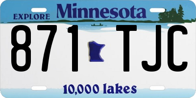 MN license plate 871TJC