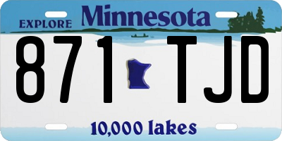 MN license plate 871TJD