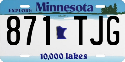MN license plate 871TJG
