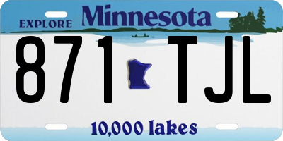 MN license plate 871TJL