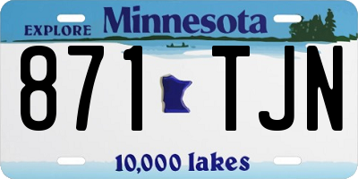 MN license plate 871TJN