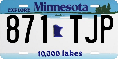 MN license plate 871TJP