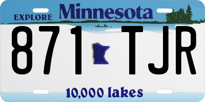 MN license plate 871TJR