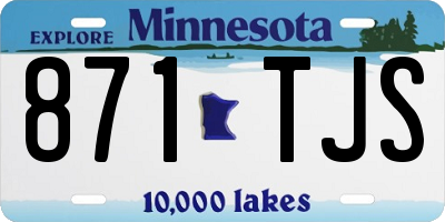 MN license plate 871TJS