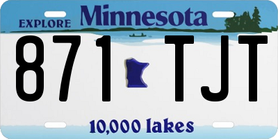 MN license plate 871TJT