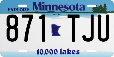 MN license plate 871TJU