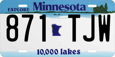 MN license plate 871TJW