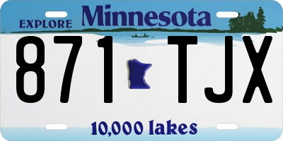 MN license plate 871TJX
