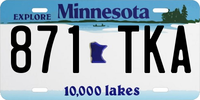 MN license plate 871TKA