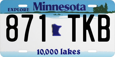 MN license plate 871TKB