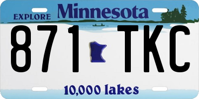 MN license plate 871TKC