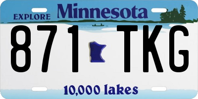 MN license plate 871TKG