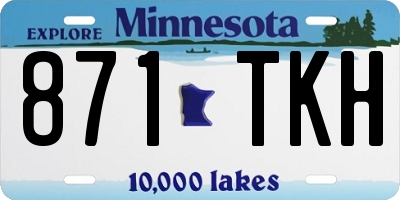 MN license plate 871TKH