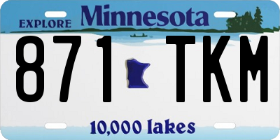 MN license plate 871TKM