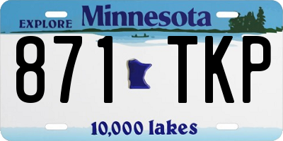 MN license plate 871TKP
