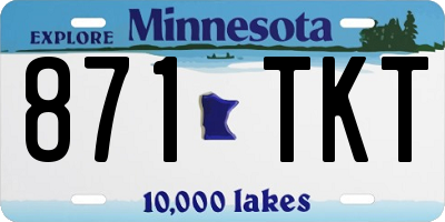 MN license plate 871TKT
