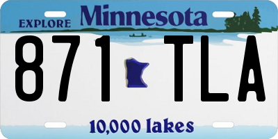 MN license plate 871TLA