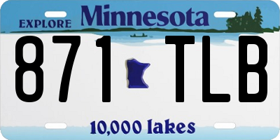 MN license plate 871TLB