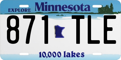 MN license plate 871TLE