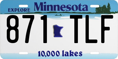 MN license plate 871TLF