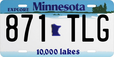 MN license plate 871TLG