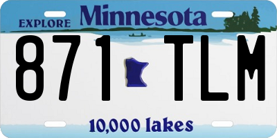 MN license plate 871TLM