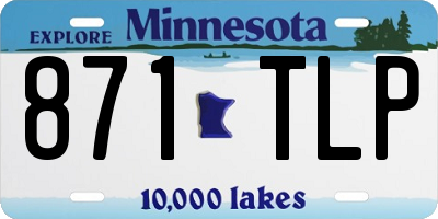 MN license plate 871TLP