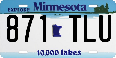 MN license plate 871TLU