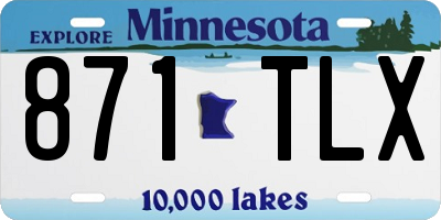 MN license plate 871TLX