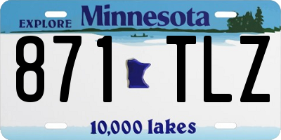 MN license plate 871TLZ