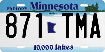MN license plate 871TMA