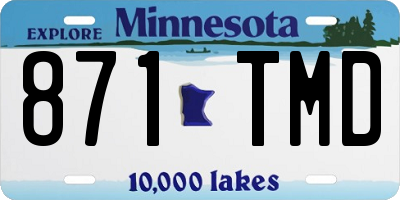 MN license plate 871TMD