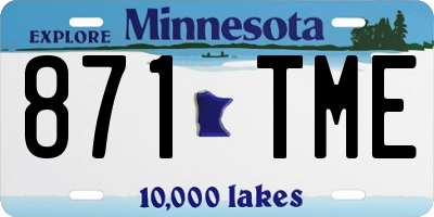 MN license plate 871TME