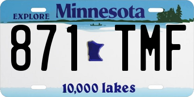 MN license plate 871TMF