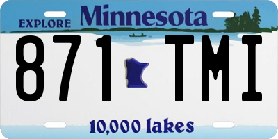 MN license plate 871TMI