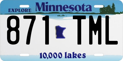 MN license plate 871TML