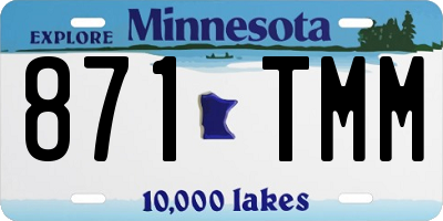 MN license plate 871TMM