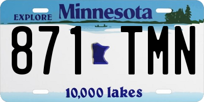 MN license plate 871TMN