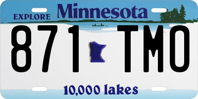 MN license plate 871TMO