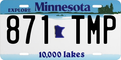 MN license plate 871TMP