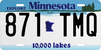 MN license plate 871TMQ
