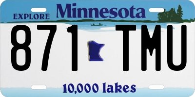 MN license plate 871TMU