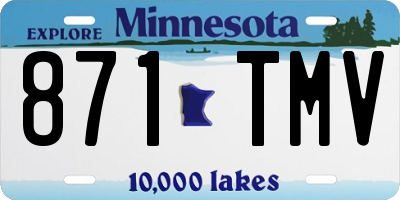 MN license plate 871TMV