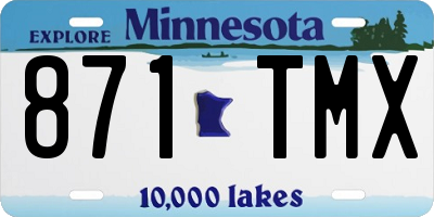 MN license plate 871TMX
