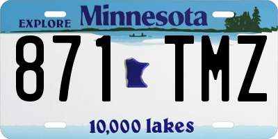 MN license plate 871TMZ