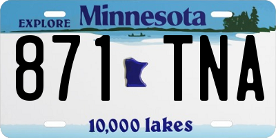 MN license plate 871TNA